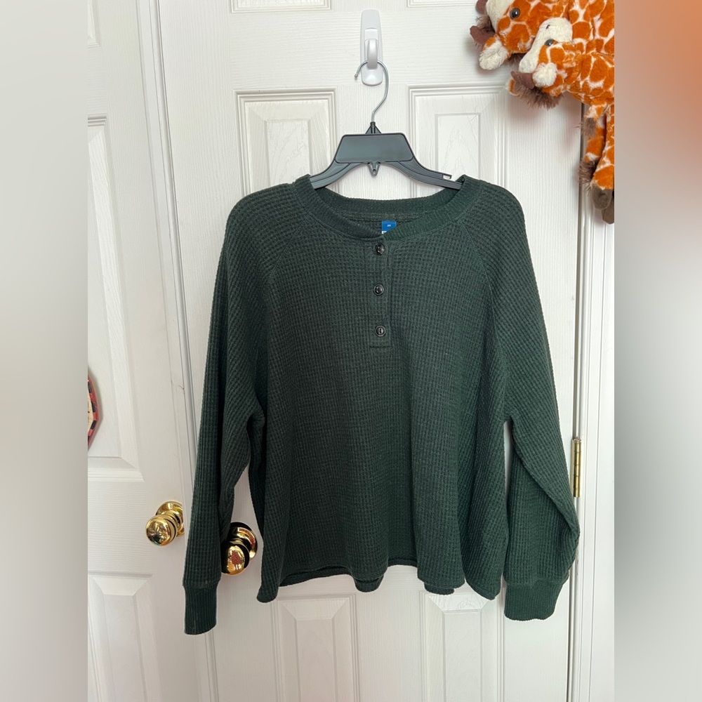 Old Navy Green Crew Neck Sweater Knit Casual